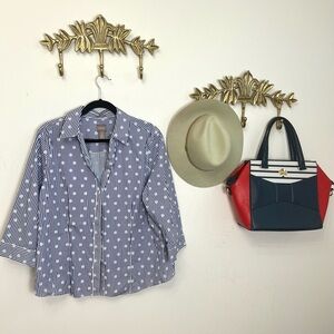 Coastal striped collar short Xl